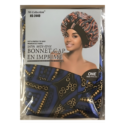 Satin Wide-Edge Bonnet Cap En Imprimé - Image 3