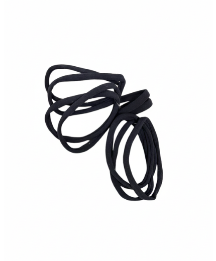 Seamless Black Comfort Hair Tie Set
